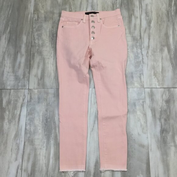 Veronica Beard Debbie Millennial Pink 10" Skinny Jeans 25 - Picture 10 of 11